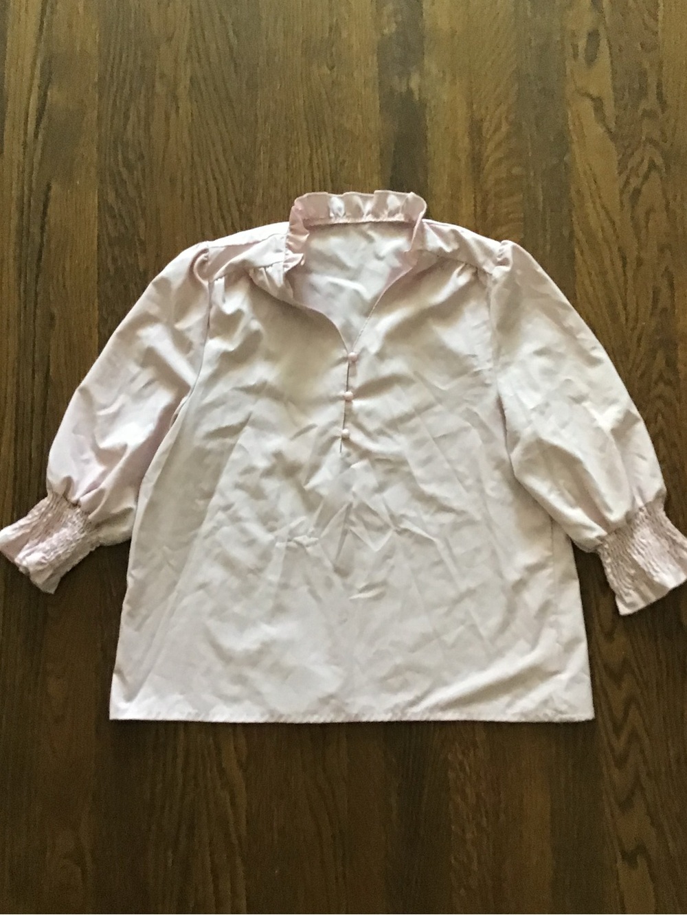 Women’s Pink Ruffled Collar Blouse